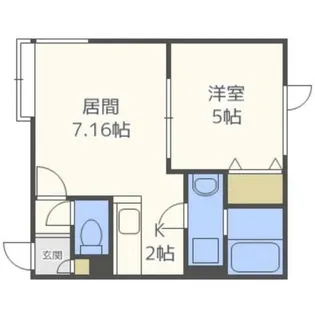 レトワール川沿【1階】の間取り