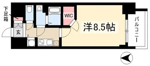 プレサンス名古屋グロウ【5階】の間取り
