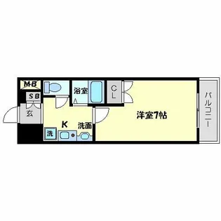 ラナップスクエア天満プライム【4階】の間取り