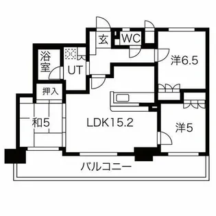 モアグレース森本【6階】の間取り