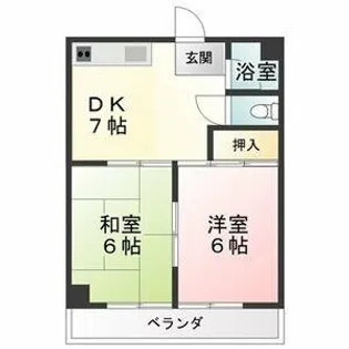 富士丸マンション【2階】の間取り