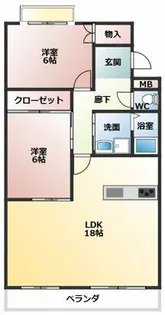 ドミール藤井【3階】の間取り
