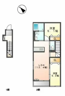 高針台フルール【2階】の間取り