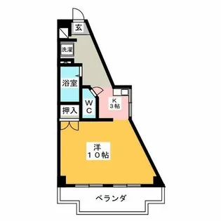 ラポールかちがわ【3D号室】の間取り