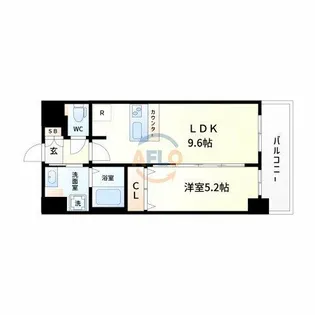ディームス江坂【8階】の間取り