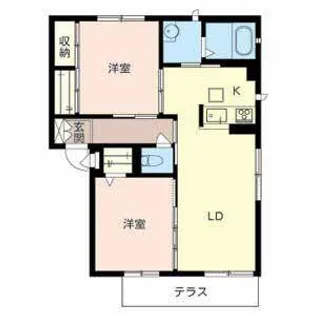 メゾン ドゥ モンテ【0102号室】の間取り