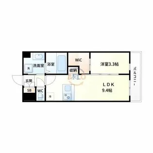セレニテ江坂ミラク【6階】の間取り