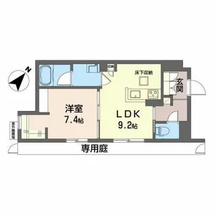 La maison marron【0102号室】の間取り