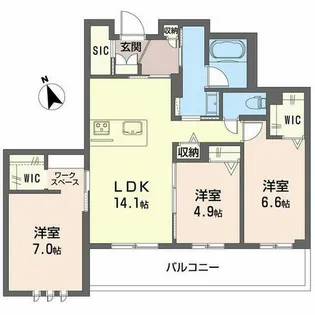 ココン 文の里【0402号室】の間取り