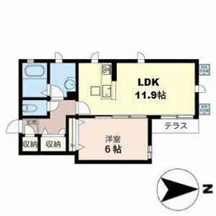 グランハイツ ハロー【0101号室】の間取り