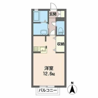 セルージュ伊丹【0202号室】の間取り