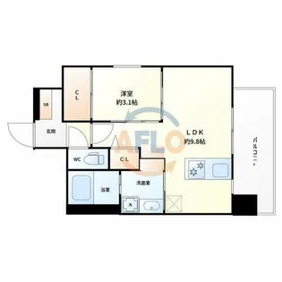 エル・セレーノ新大阪北【10階】の間取り