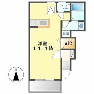 ハーモニーエス【101号室】の間取り