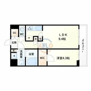 コンフォリア江坂広芝町【9階】の間取り