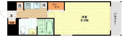 ISM谷町六丁目【2階】の間取り