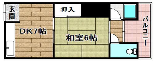 藤田アパート西棟【102号室】の間取り