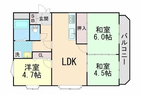 ベルレーブ本山【4階】の間取り