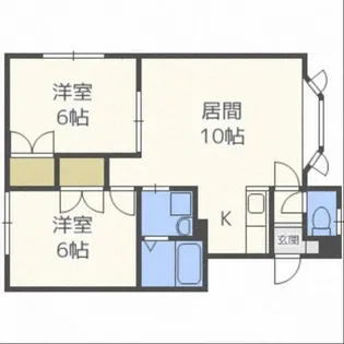 ルミエール豊平【2階】の間取り