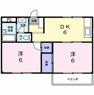 セゾン錦里【2階】の間取り