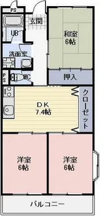WING 2号館【202号室】の間取り