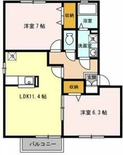 エーデルハイムC棟【2階】の間取り