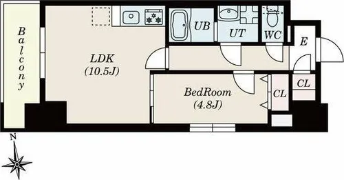 S-RESIDENCE岡崎公園aureate【1301号室】の間取り