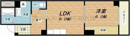 淺沼谷町マンション【4階】の間取り