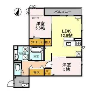 ヴィア・ラッテア【2階】の間取り