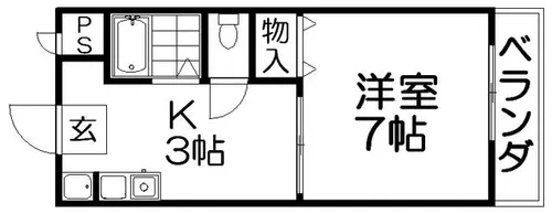 ラヴェニュー西牧野【3階】の間取り