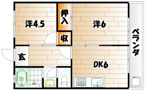 門司港アパートメント【202号室】の間取り