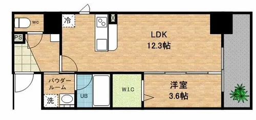 ソシオ心斎橋【4階】の間取り