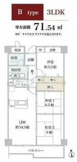 シャトークレール【2階】の間取り