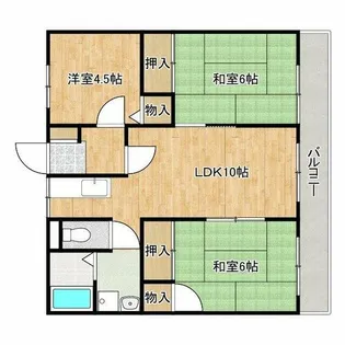 ソレイユA棟【2階】の間取り