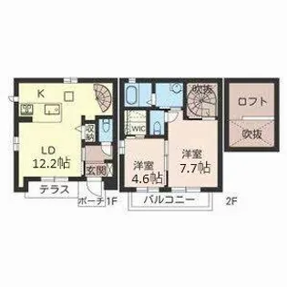 シャーメゾンA.本山【0103号室】の間取り