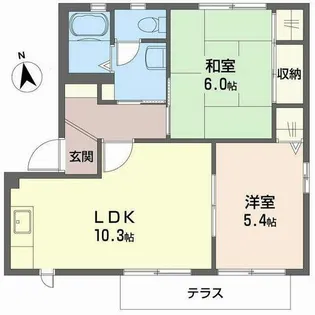 グリーンパレスISA-I・II【1階】の間取り