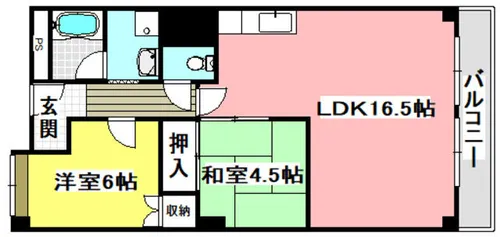 グレイス茨木【2階】の間取り