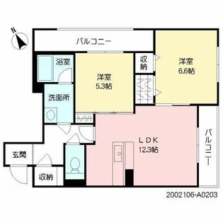 レスポワール K・H【2階】の間取り