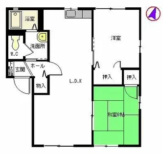 オー・ボアパティール B棟【B0102号室】の間取り