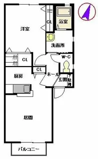 グレイスFuji A棟【A0203号室】の間取り