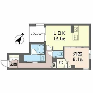 アンビエラ宝が丘【0103号室】の間取り