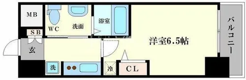 エステムコート難波ウエストサイドⅣザ・フォース【10階】の間取り