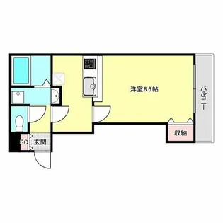 プレアデス野田【4階】の間取り