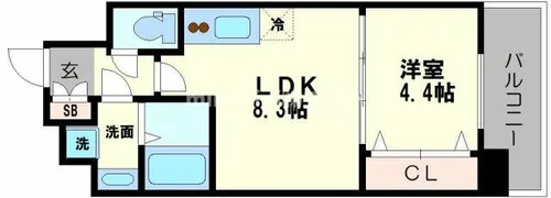 Splendide NAMBAIII【5階】の間取り