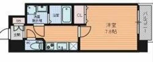 レジデンス大阪レトログラード【403号室】の間取り