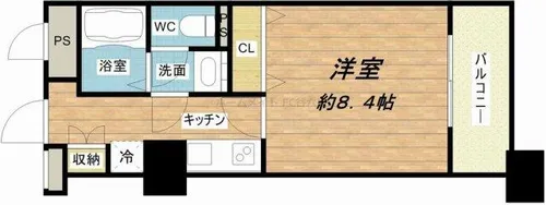 メゾン・ド・ヴィレ大阪城公園前【22階】の間取り