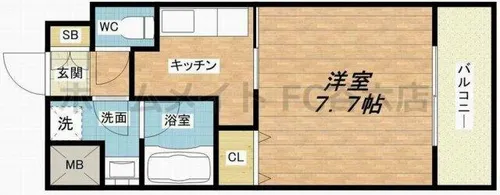 プレジオ都島【11階】の間取り