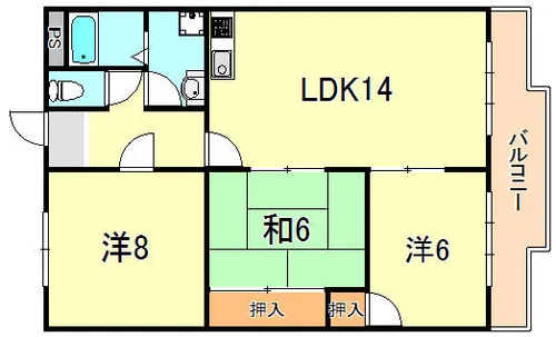 清秀レジデンス【3階】の間取り