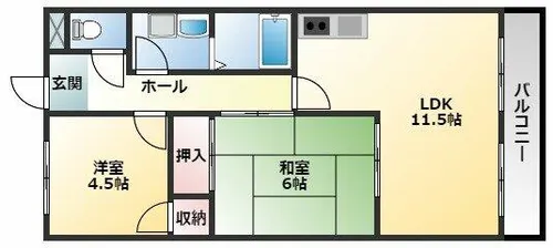 ドリーム松村弐番館【711号室】の間取り