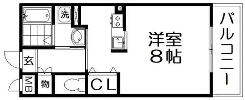 ミ・ピアーチェ【4階】の間取り