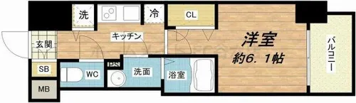 レオンコンフォート本町【15階】の間取り